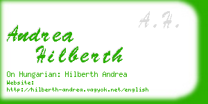 andrea hilberth business card